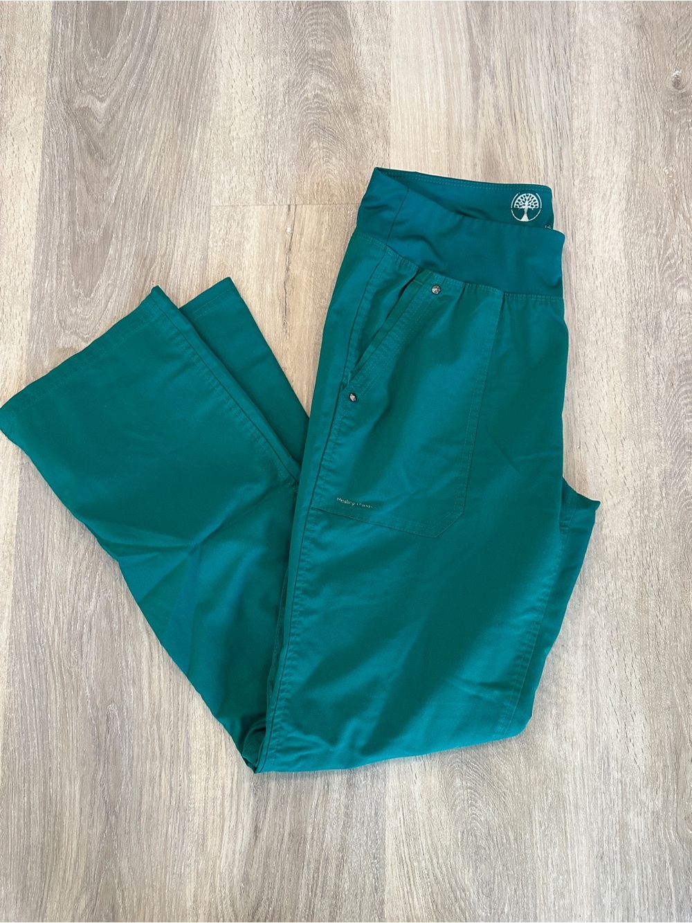 healing hands purple label size small Forest Green Scrub Pants